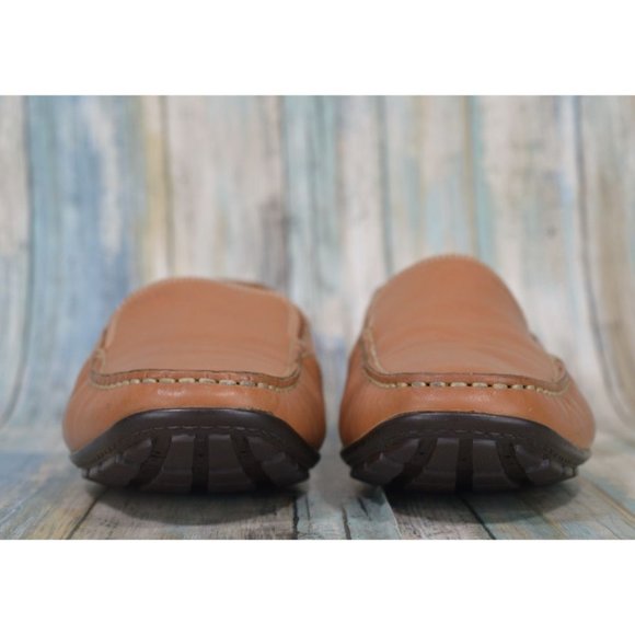 GEOX Men's Brown Leather Driving Moccasins Size 44 US 11 Slip On Shoes - Picture 8 of 10